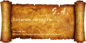 Istenes Ariella névjegykártya